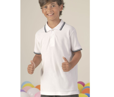 CONTRASTED KID POLO