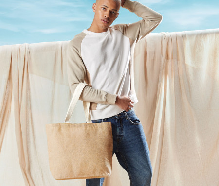 UNLAMINATED JUTE SHOPPER